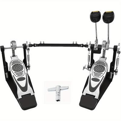 TEMU Nuosheng Premium Double Bass Drum Pedal - Adjustable, Smooth & With Metal Frame For Stability - Ideal For Acoustic & Electronic Drums