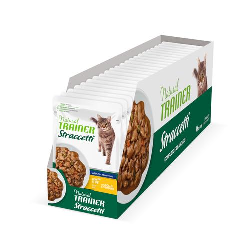 22x85g Natural Trainer Streifen in Soße Huhn Katzenfutter nass