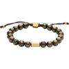 Fossil Armband Farbstein, Edelstahl One Size Herren