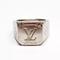 Louis Vuitton Jewelry | Auth Louis Vuitton Signet Ring Monogram Ring Silver Metal | Color: Silver | Size: Us Ring Size: 9.5