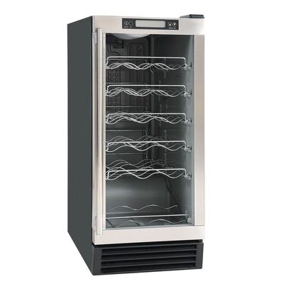 Maxx Ice MCWC28HC 14 1/2" 1 Section Commercial Wine Cooler w/ 1 Zone - 28 Bottle Capacity, 120v, Silver