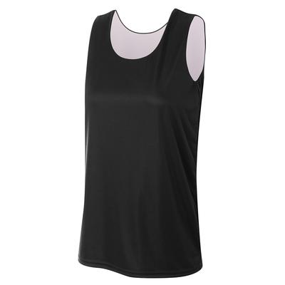 A4 NW2375 Athletic Women's Performance Jump Reversible Basketball Jersey T-Shirt in Black/White size Large | Polyester A4NW2375