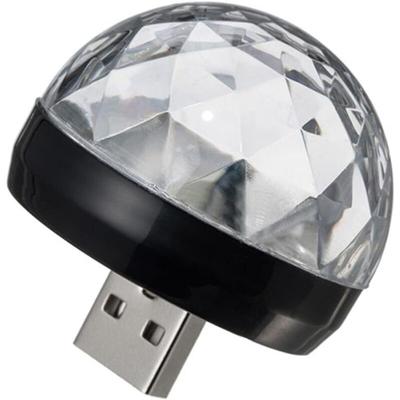 3 Stück Mini-Disco, Mini-Disco, USB-Sound-Kontrollleuchte, buntes Stroboskop-Kugellicht für Image