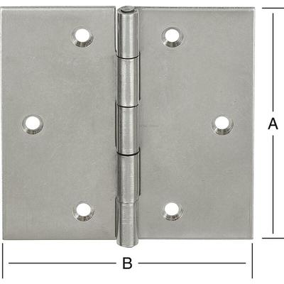 Käntige Scharniere Edelstahl 60x60x1,2 mm - Vormann