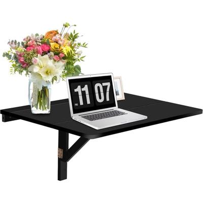 COSTWAY Wandmontierter Klapptisch, 80 cm x 60 cm klappbarer Wandtisch aus Kiefernholz, Image