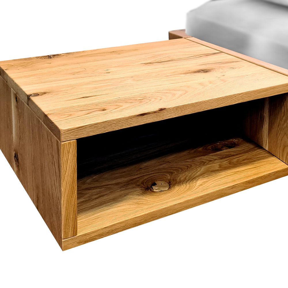 BlackWood »Buona Vita« Massivholz Nachttisch I mit Schublade / weiss lackiert