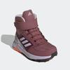Wanderschuh ADIDAS TERREX "TERREX TRAILMAKER HIGH COLD.RDY", Kinder, Gr. 37, rot (quiet crimson, silber dawn, amber tint), Textil, Synthetik, sportlich, Schuhe, wärmend