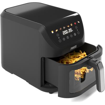 PRINCESS Heissluftfritteuse "182258 SlimFry Airfryer", schwarz, B:26,7cm H:29,4cm T:46,5cm, Fritteusen, 8 L, platzsparen