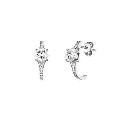 Paar Ohrstecker JULIE JULSEN "925 Silber rhodiniert Zirkonia weiß", weiß (weiß, weiß), Ohrringe, Damen, ONE-SIZE, Silber 925 (Sterlingsilber) Image