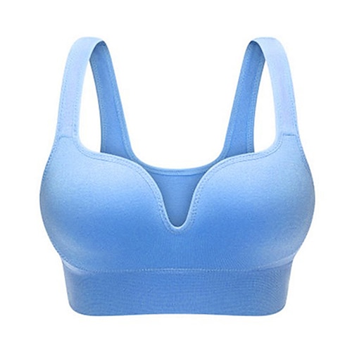 Damen BH-Oberteil Unterwäsche BH-Top Bequem Atmungsaktiv Stoßfest Herausnehmbare Polsterung Drahtlos Einfach Sport Sportkleidung Schwarz Weiß Yoga Fitness Leger Image