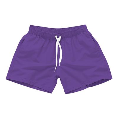 Men's Board Shorts Swim Shorts Swim Trunks Drawstring with Pockets Solid Colored Waterproof UV Sun Protection Swimming Pool Hawaiian Casual / Sporty Black White Micro-elastic