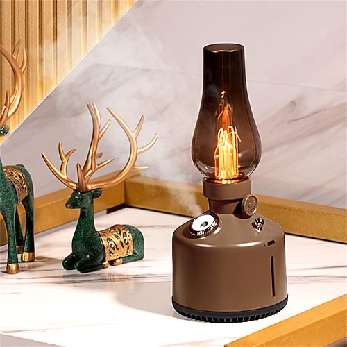 Lampe Luftbefeuchter Ambientelampe Stumm Retro Luftbefeuchter USB Kleiner Duftdiffusor mit Licht für Home Office Image