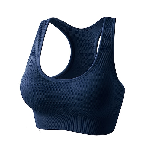 Damen Hohe Unterstützung Sport Bustier bh Sport-BH Bustier Rückenfrei mit am Rücken überkreuzten Trägern BH-Oberteil Gefüttert Fitness Freizeit Sport Laufen Atmungsaktiv Leichtgewichtig Weich Schwarz Image