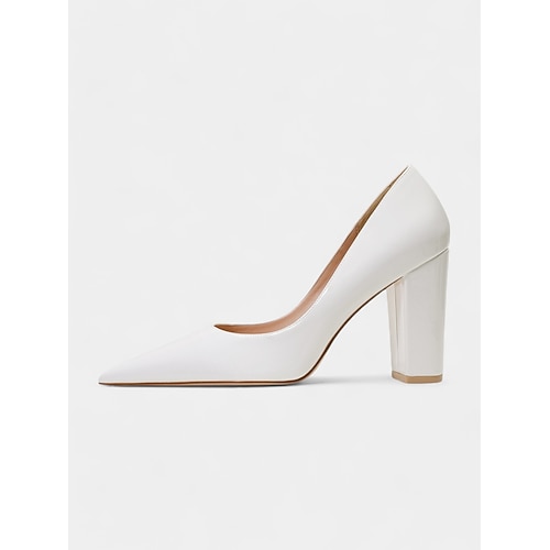 Elegante Damenpumps mit spitzer Zehenpartie und Blockabsatz – stabile, mittelhohe Schuhe für Hochzeiten, Büro und Abendveranstaltungen. Image