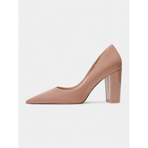 Elegante Damenpumps mit spitzer Zehenpartie und Blockabsatz – stabile, mittelhohe Schuhe für Hochzeiten, Büro und Abendveranstaltungen. Image