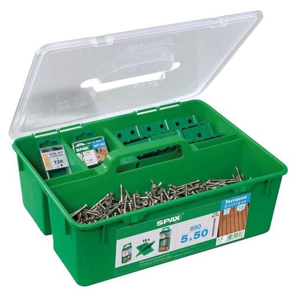 SPAX Terrassenschrauben-Sortiment »GREEN BOX Terrasse 5 x50 mm« 868 Teile grün Image