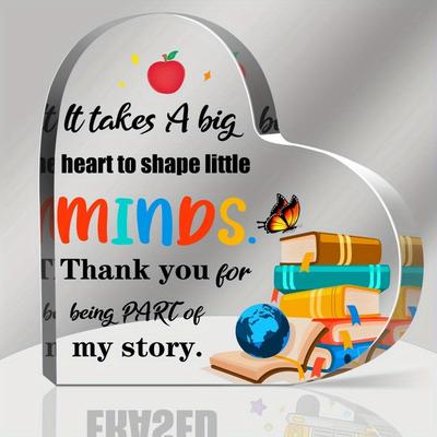 TEMU Thank You Gifts For Teacher, Teacher Appreciation Week Gifts, Acrylic Keepsake And Paperweight Gift For Women Teacher, From Students, Teacher Birthday Gifts, Teacher Gift Ideas