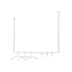 Home Deluxe GmbH HOME DELUXE Garderobenleiste SWAY Weiß - ausziehbar|Kleiderstange Industrial, Handtuchhalterung Image