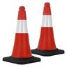 2er Set Warnkegel Warnleitkegel Verkehrsleitkegel Pylon 51 cm Kegel Leitkegel