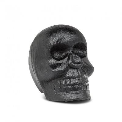 Matte Black Skull Paperweight