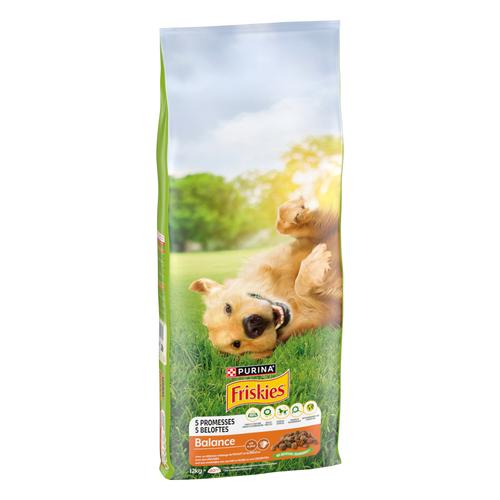 12kg Purina FRISKIES Balance Hund mit Huhn, Rind und Gemüse Hundefutter trocken