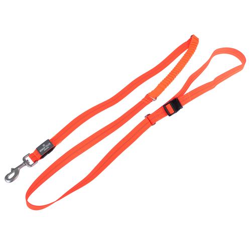 Nomad Tales Spirit USB LED Joggingleine orange 25mm breit, 180-250cm lang Hund