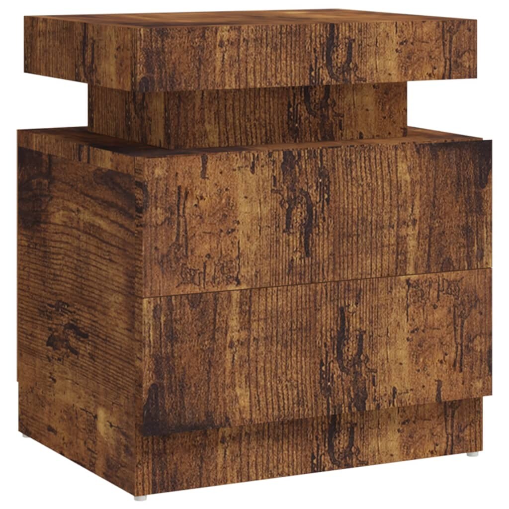 vidaXL Nachttisch Räuchereiche 45x35x52 cm Holzwerkstoff Image