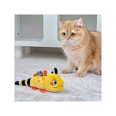 EYS GiGwi Wiggly Lizard Motion-Activated Cat Toy with Catnip, Yellow