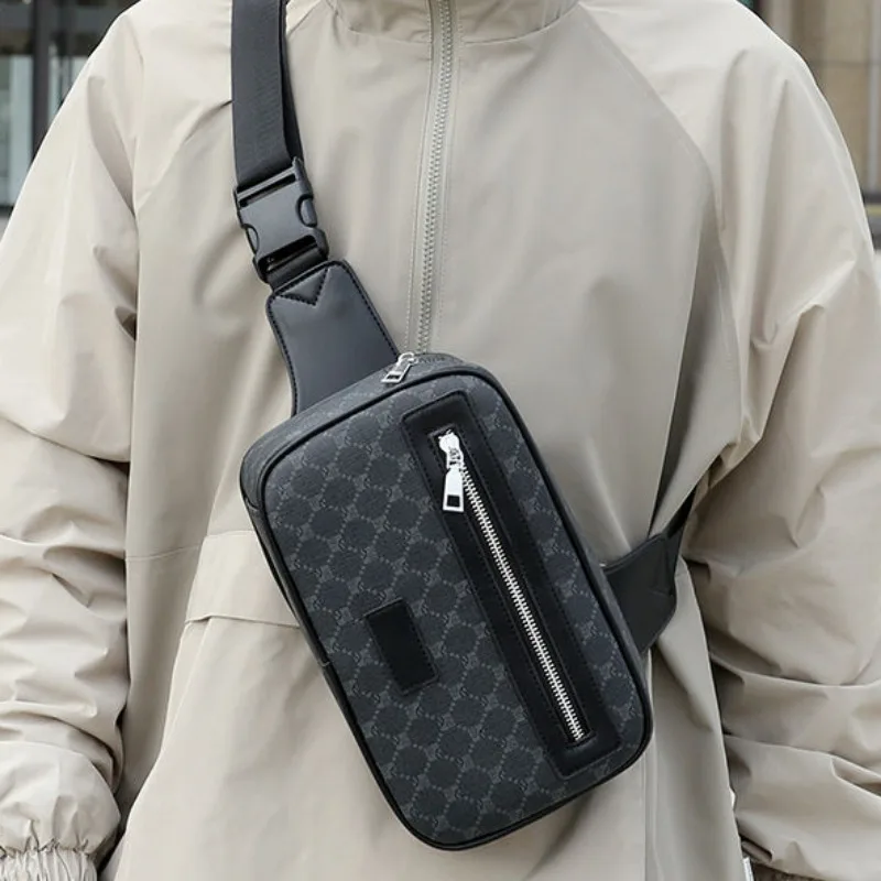 Mode Luxus Brust Tasche Frauen Retro Druck Taille Tasche Männer Schulter Tasche Männlichen Brust Taschen Handtaschen Umhängetasche Messenger Zurück Taschen Image