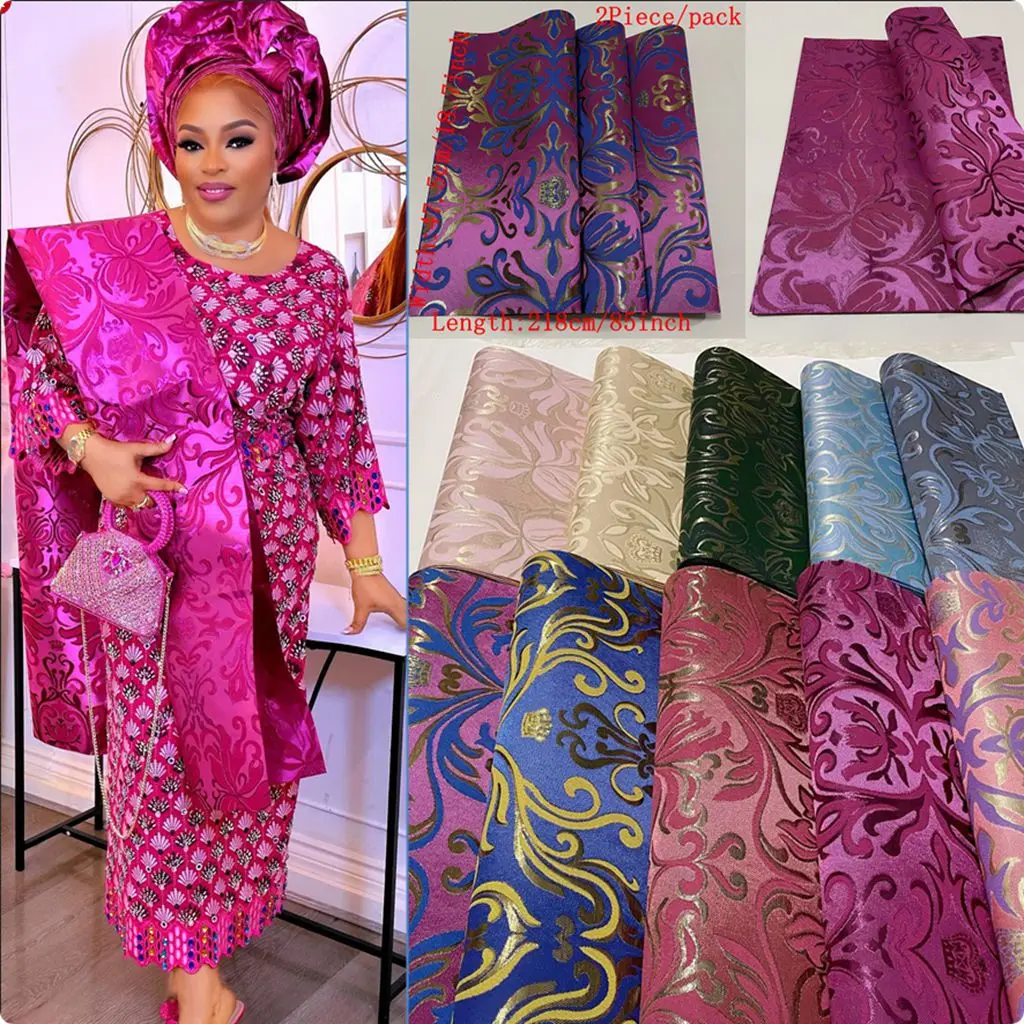 2025 neueste Großmeister Afrikanische 3D Schweizer Gele Ipele Sego Headtie 2 Teile/paket Dicke SEGO Kopf Krawatte Für Nigerianischen Hochzeit Party Outfits Image