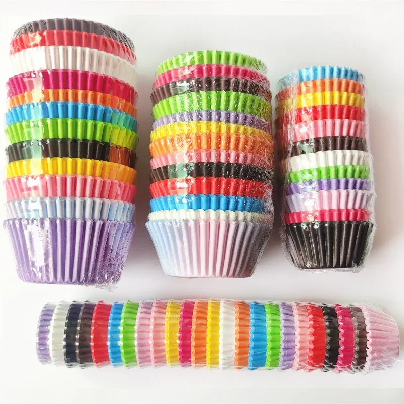 Kuchen form runde geformte Muffin Cupcake Backformen gemischte Farbe Kuchen Pad Papier Küche Kochen Back geschirr DIY Kuchen Dekorations werkzeuge