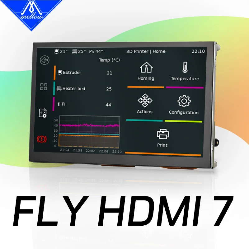 Mellow FLY HDMI7 LCD HDMI Display Touch Klipper Bildschirm Für DIY 3D Drucker Teile VzBoT Voron Zubehör Für Raspberry Pi Fly Pi