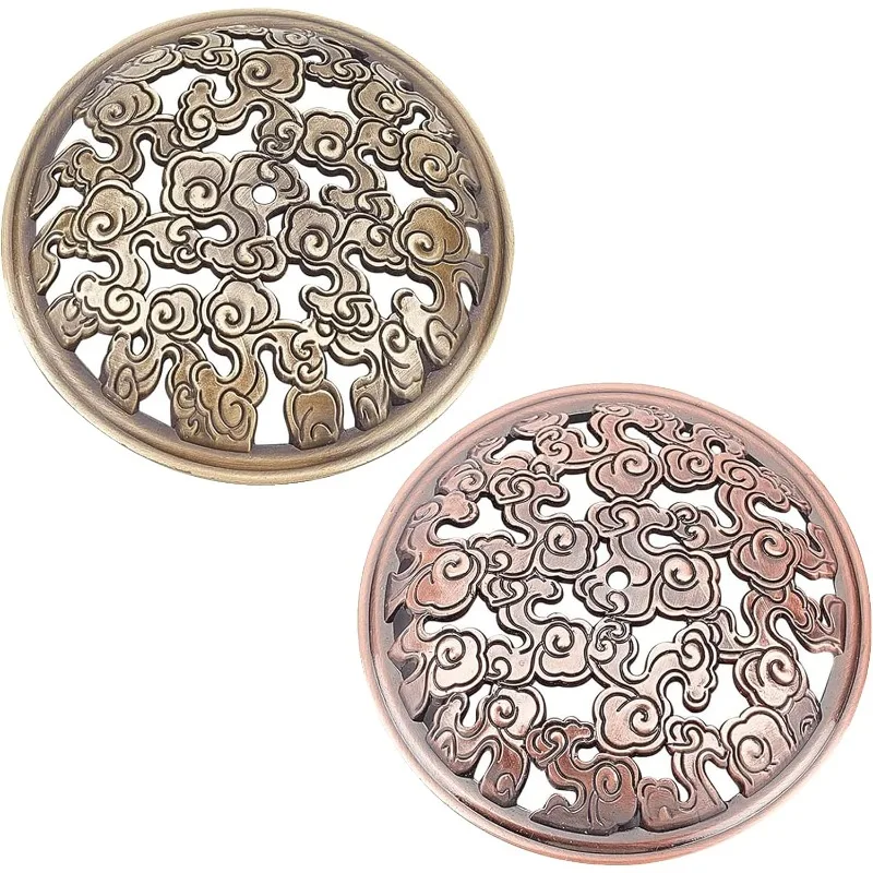 2 Stück Kerzen abdeckung Topper Duft kerzen Abdeckung Wolken Deckel Glas Kerzen Gold rote Legierung Kerzen deckel Glas Schatten Ärmel Image