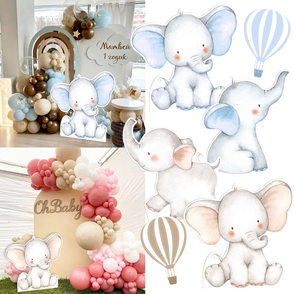 18/24/36 Zoll rosa blaue Elefant Ausschnitte Baby Elefanten KT Board für Junge Mädchen Geschlecht offenbaren Baby Shower Party Dekoration Hintergrund Image