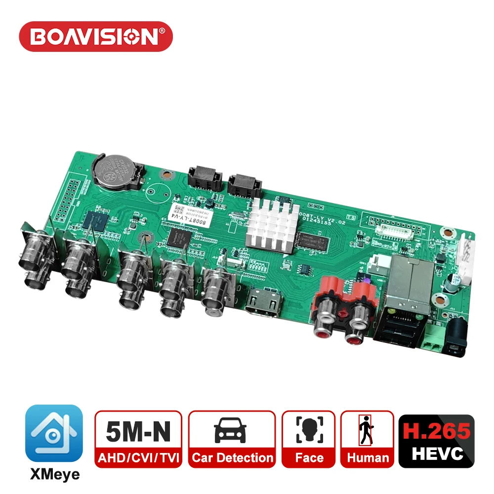 6 in 1 H.265 8ch 5MP-N AHD DVR Board für AHD 5MP 4MP 1080P 720P Kamera Sparen Große RAM HDD Xmeye CCTV DVR Board AHD DVR Image