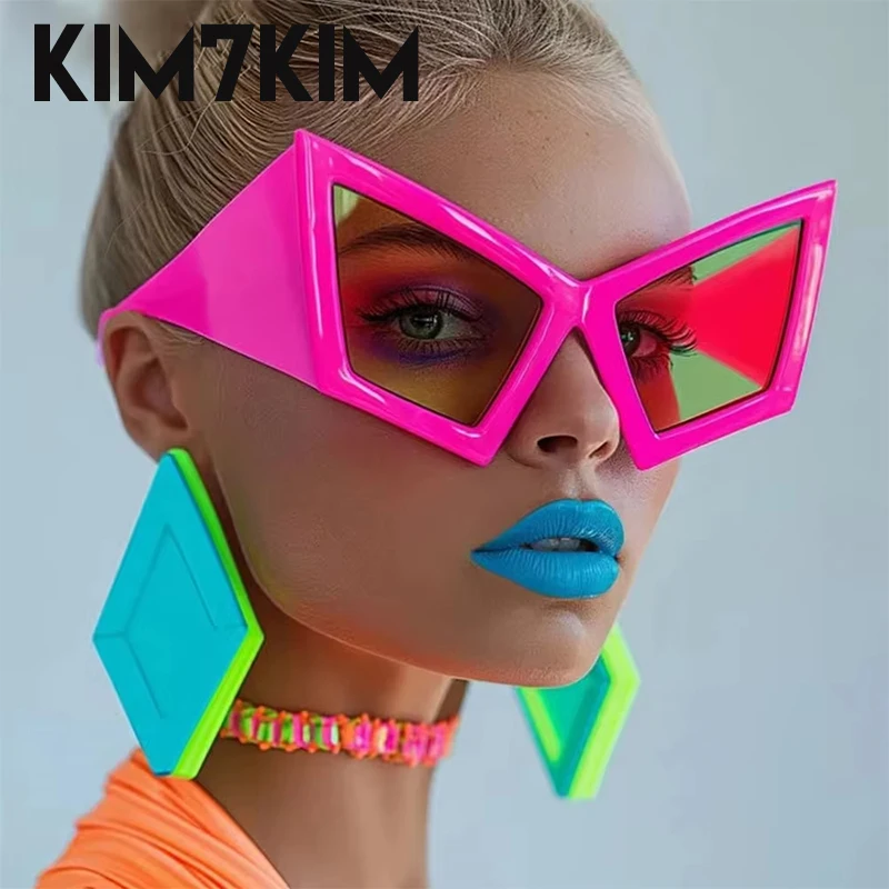 Übergroße Cat-Eye-Sonnenbrille für Damen 2026 Luxusmarken-Designer Großer Rahmen Vintage-Brillen Y2K Punk Sonnenbrillen für Frauen UV400 Image