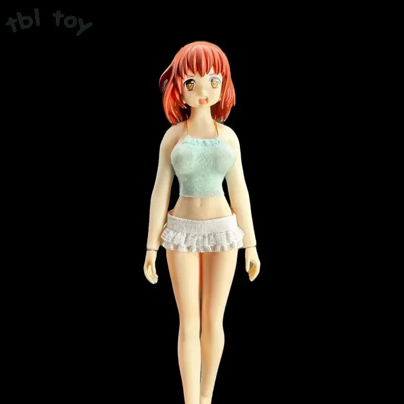Weiblicher, dehnbarer Weste-Badeanzug im Maßstab 1:12, trägerloser kurzer Rock, Set-Puppe für 15,2 cm große Soldaten-Actionfiguren, TBL-Romankey-Körper
