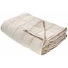 Gewichtsdecke Beige Stoffbezug 120 x 180 cm mit Glasperlen Deckengewicht 7 kg Kleine Kammern Modern