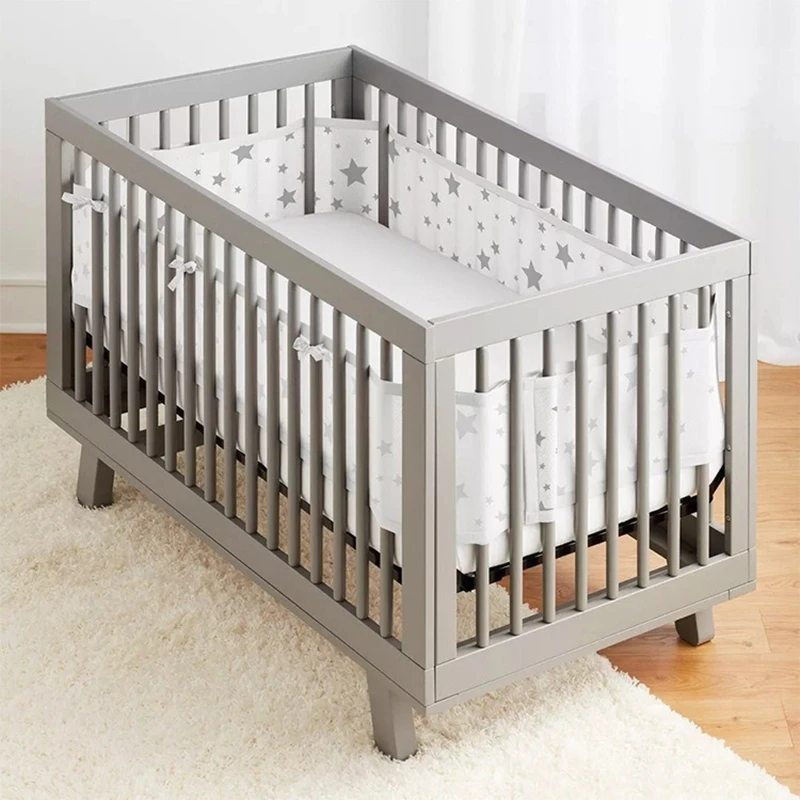 Vier Jahreszeiten atmungsaktive Säuglings bettwäsche Stoßstangen Neugeborenen Baby zimmer Dekor Kinder bett Bett um Protektor Krippe Stoßstange Liner