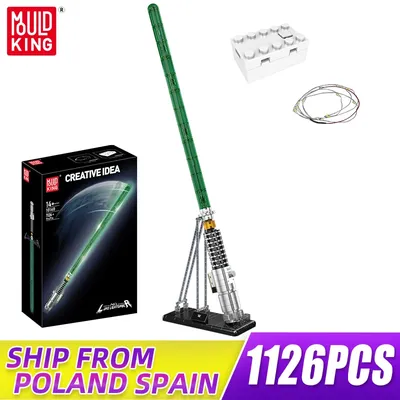 Mould King 10140 Moc Star Film Spielzeug das grüne Lichtschwert Bausteine Cosplay Modell Spielzeug Image