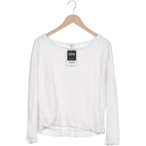 H&M Damen Sweatshirt, Gr. 38, weiß, Baumwolle