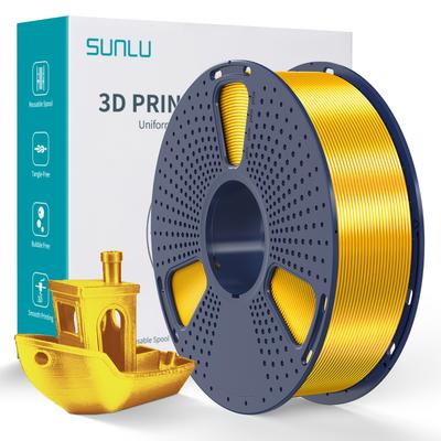 TEMU Sunlu 3d Printer Filament, Shiny Pla Filament 1.75mm, Smooth Silky Surface, Great Easy To Print For 3d Printers, Dimensional Accuracy +/- 0.02mm, 1kg, Light Golden Image