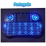 Wireless Bluetooth Mini Keyboard 2.4G Dual Mode Backlit English Russian French Spanish Portugal for Android TV Box PC Projector (Portuguese)