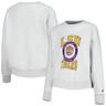 Women's League Collegiate Wear Ash LSU Tigers Boxy Sweatshirt