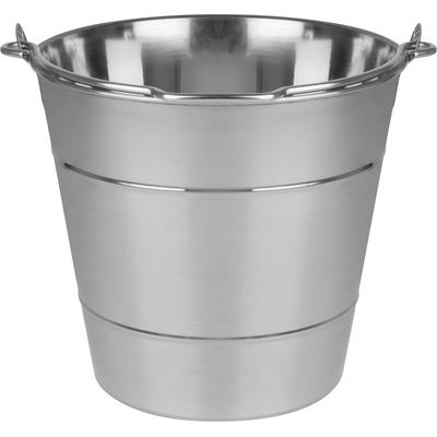 Wein- und Sektkühler GSW "Eimer", silber (silberfarben, maße (durchmesser x höhe): ø 29 cm x 27 cm), H:27cm Ø:29cm, Edelstahl, Eiskübel, hochwertige Qualität, Edelstahl rostfrei, spülmaschinengeeignet Image