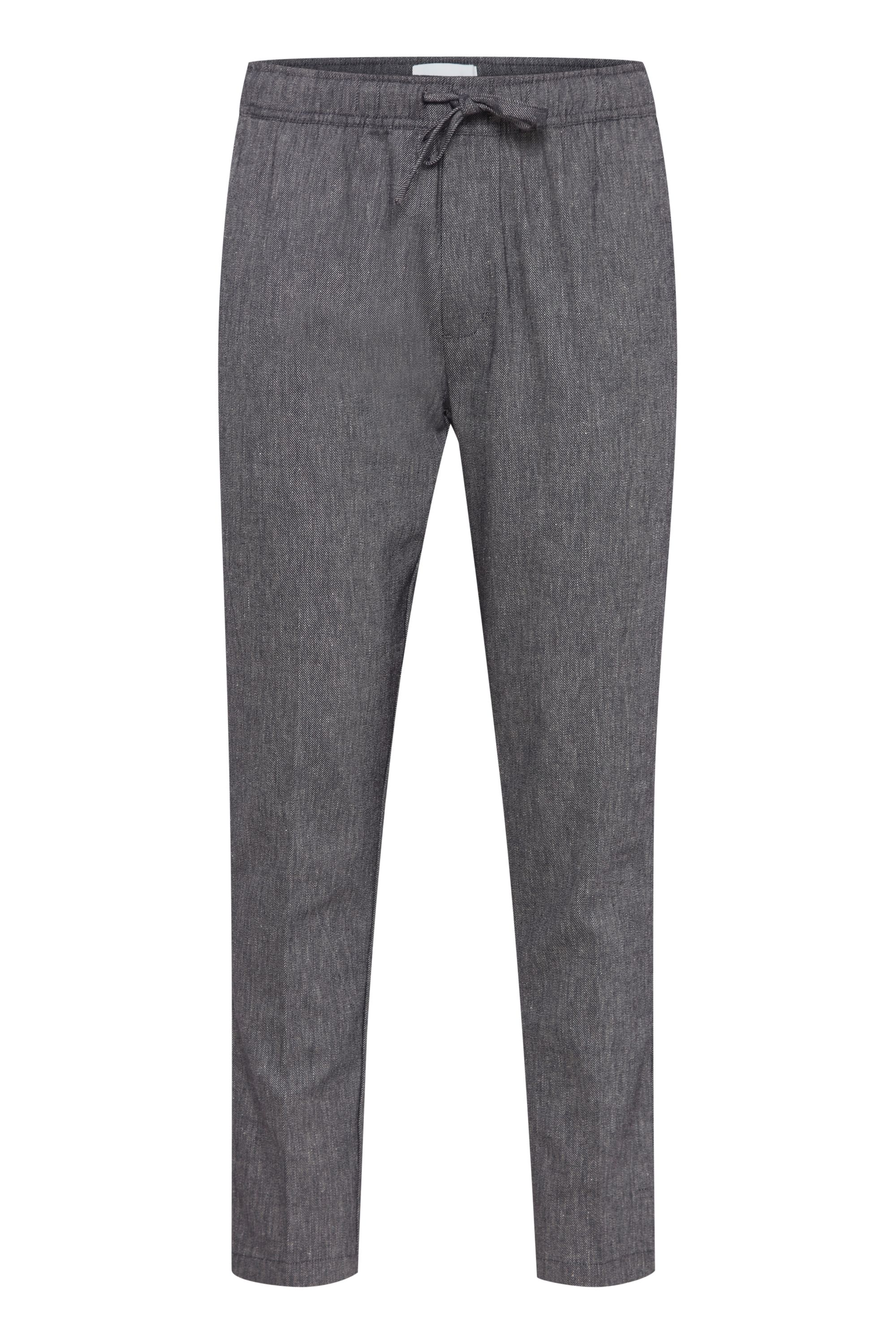Sweatpants CASUAL FRIDAY "Sweatpants CGPilou", Herren, Gr. L, Länge 32, blau (schwarz navy melange), Obermaterial: 35% Polyester Pol. recyc.. 22% Baumwolle CO. 22% Leinen LI. 19% Viskose CV. 2% Elasthan EL., Hosen