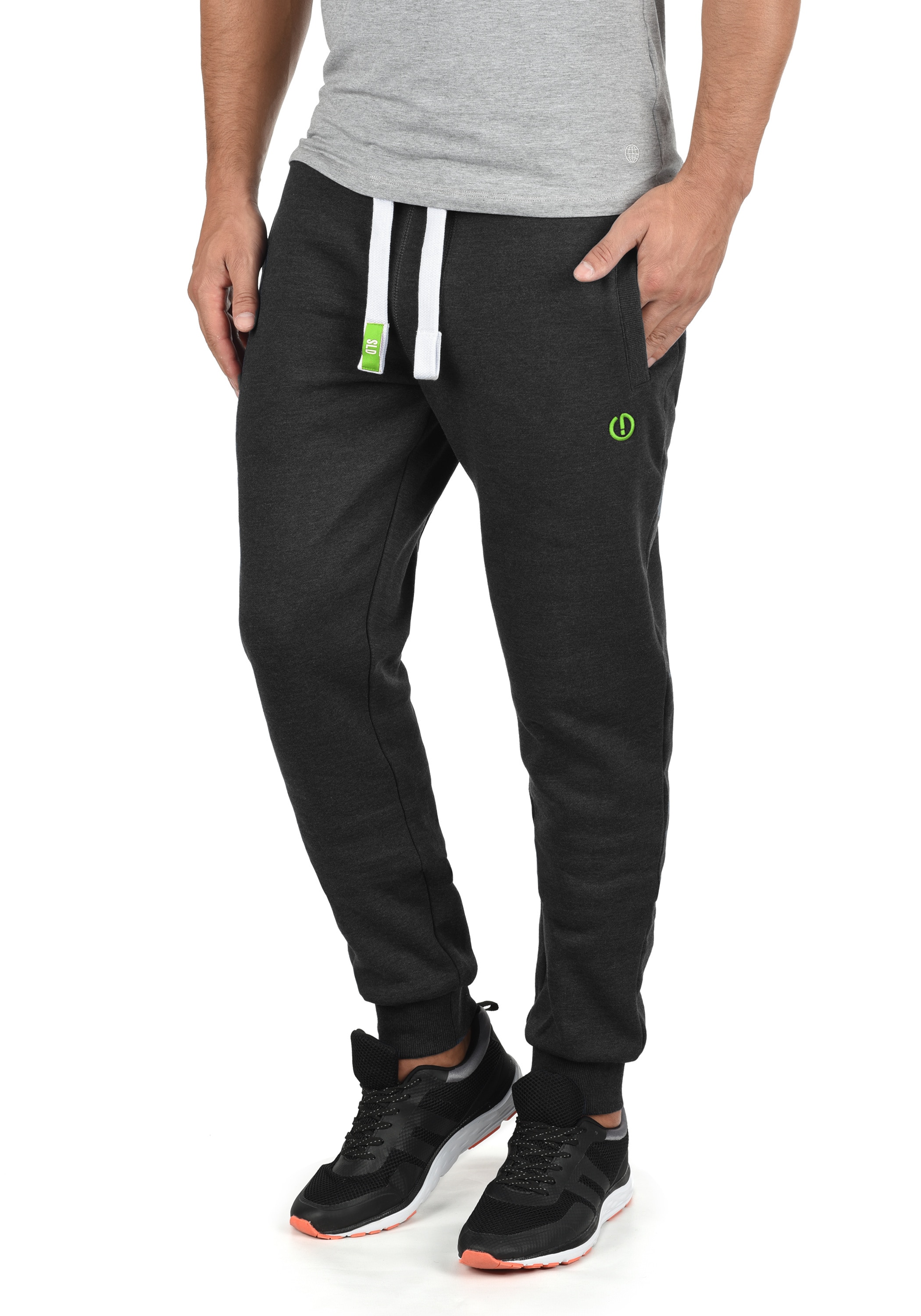 Jogginghose SOLID "Jogginghose SDBenn", Herren, Gr. XXL, N-Gr, grau (dar grau m), Obermaterial: 50% Baumwolle CO. 50% Polyester PES., Hosen Jogginghose
