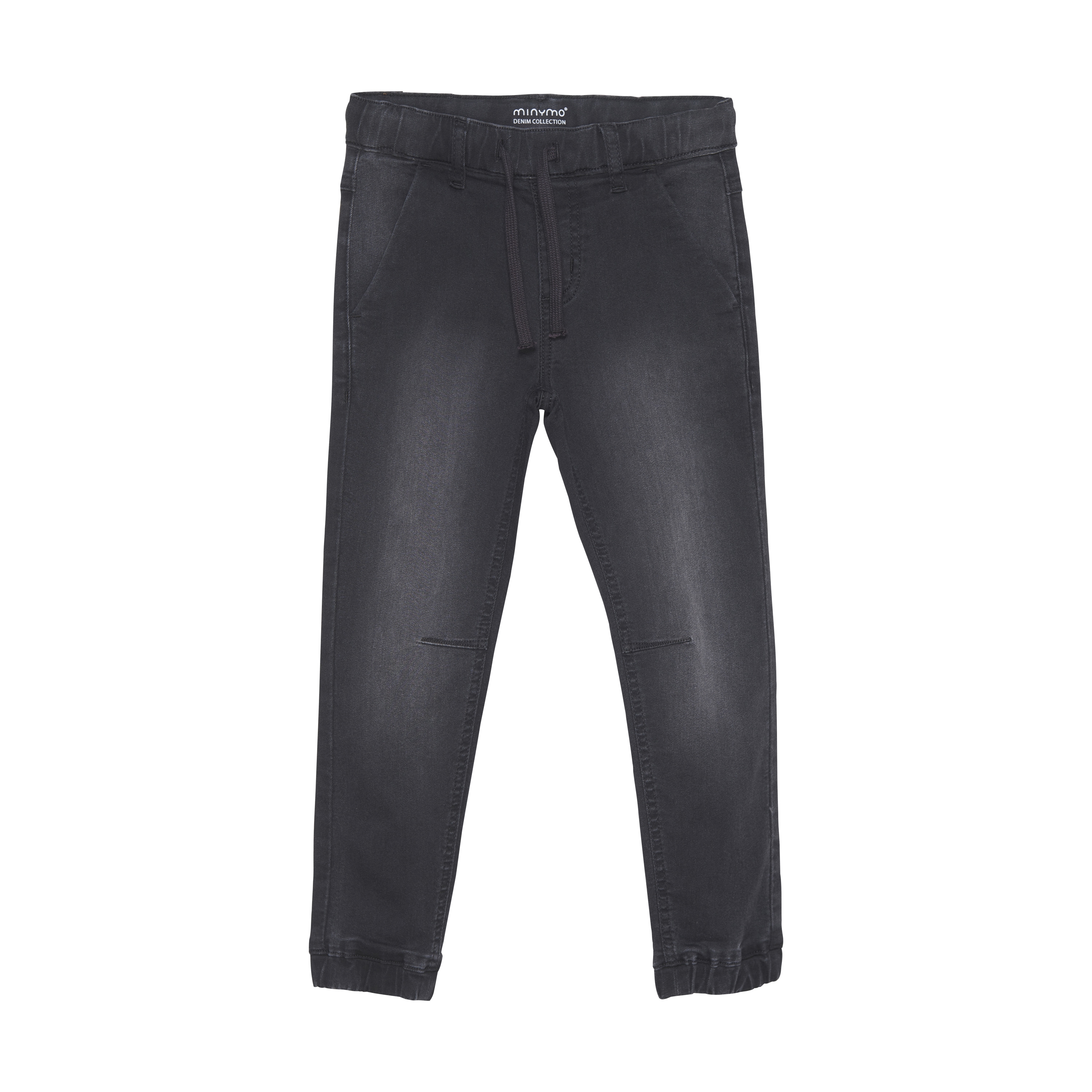 5-Pocket-Jeans MINYMO "5-Pocket-Jeans MIJeans", Jungen, Gr. 104, N-Gr, grau (grau schwarz), Obermaterial: 80% Baumwolle CO. 19% Polyester PES. 1% Elasthan EL., Jeans 5-Pocket-Jeans