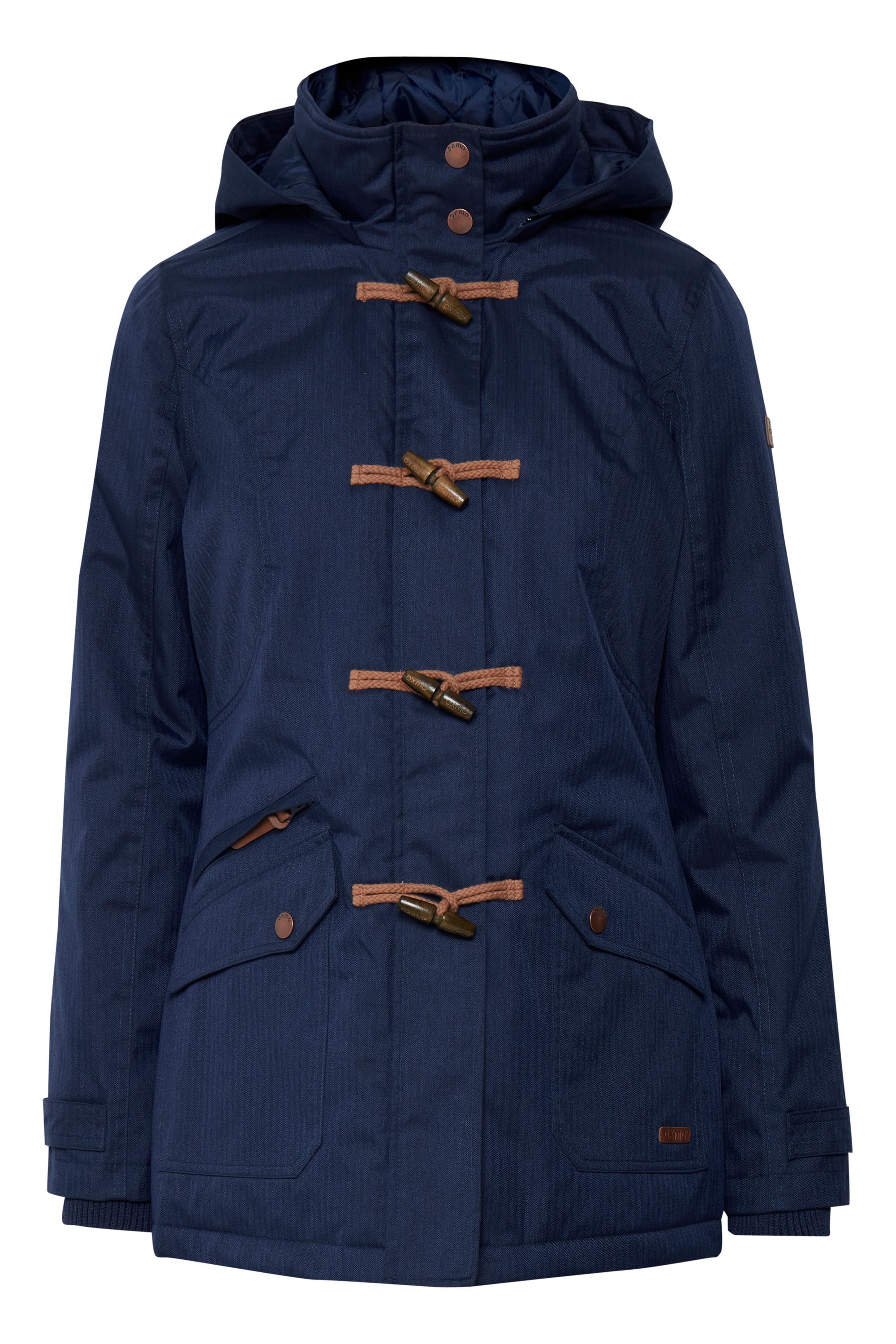 Langmantel OXMO "Parka OXBrooke", Damen, Gr. S, blau (insignia b), Obermaterial: 100% Polyester PES., Mäntel