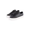 Plateausneaker TOMMY HILFIGER "VULC LEATHER SNEAKER MONOGRAM", Damen, Gr. 40, schwarz, Leder, Lederimitat, sportlich, Schuhe, Freizeitschuh, Halbschuh, Schnürschuh mit Allover-Logoprint